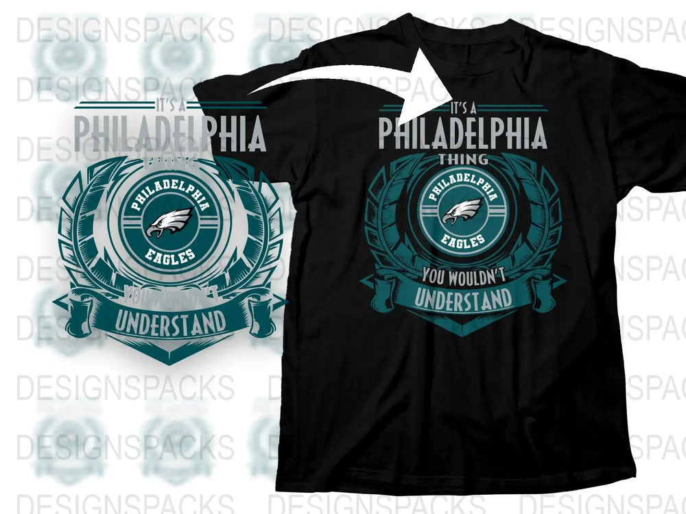 Philadelphia Eagles Themed T-Shirt, Football Fan Apparel, Unique Sports Graphic Tee Design