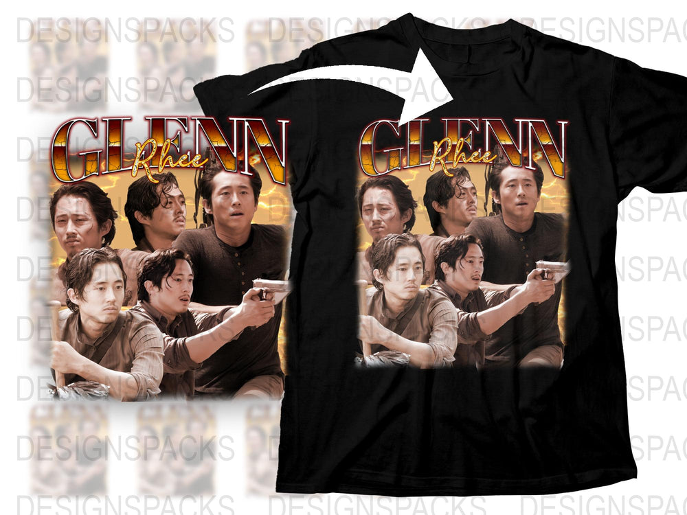 Glenn Black Graphic T-Shirt, Retro Style TV Show Inspired, Men's Fashion Tee, Comfortable Casual Streetwear, Unique Gift Idea