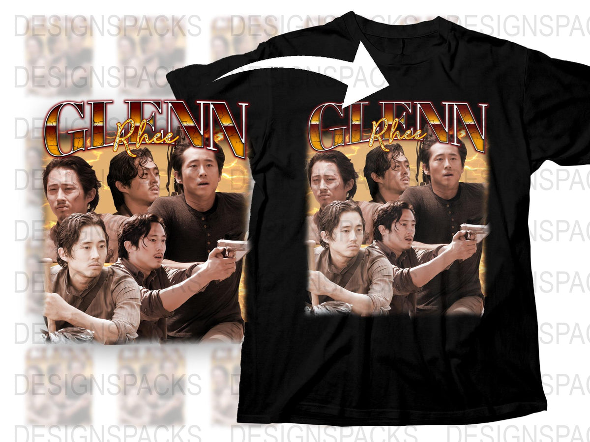Glenn Black Graphic T-Shirt, Retro Style TV Show Inspired, Men's Fashion Tee, Comfortable Casual Streetwear, Unique Gift Idea