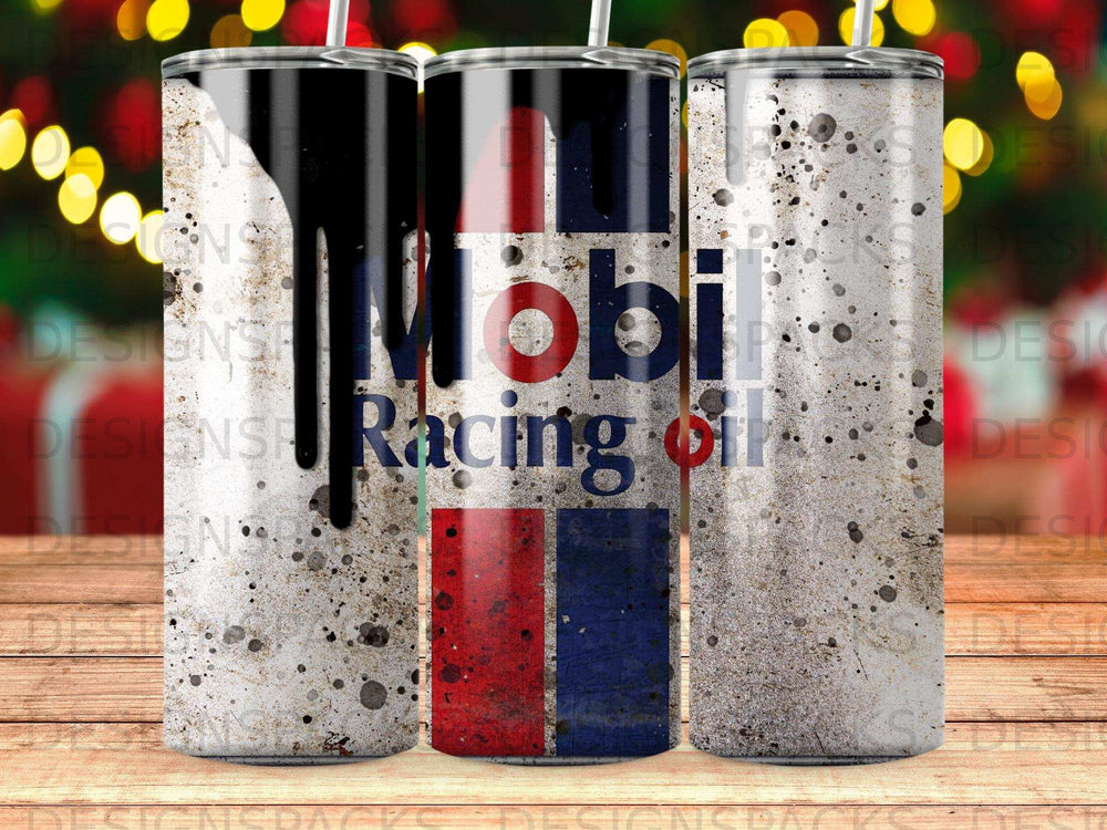 Mobil Racing Oil Grunge Distressed Tumbler product type