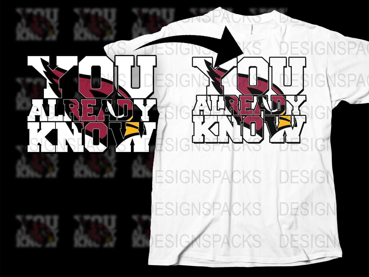 Stylish Graphic T-Shirt with Bold 'You Already Know' Text, Trendy Urban Tee