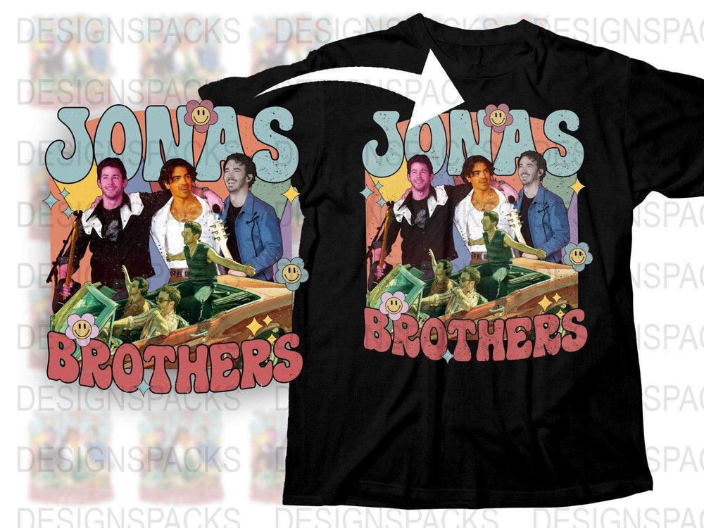 Vintage Band Graphic T-Shirt, Colorful Retro Music Tee, Unique Pop Band Design Shirt, Collector's Edition Merchandise