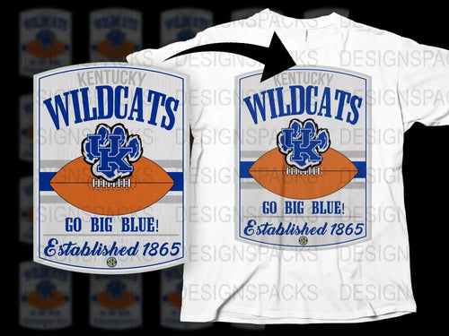 Kentucky Wildcats Basketball T-Shirt, Go Big Blue, Established 1865, College Sports Apparel