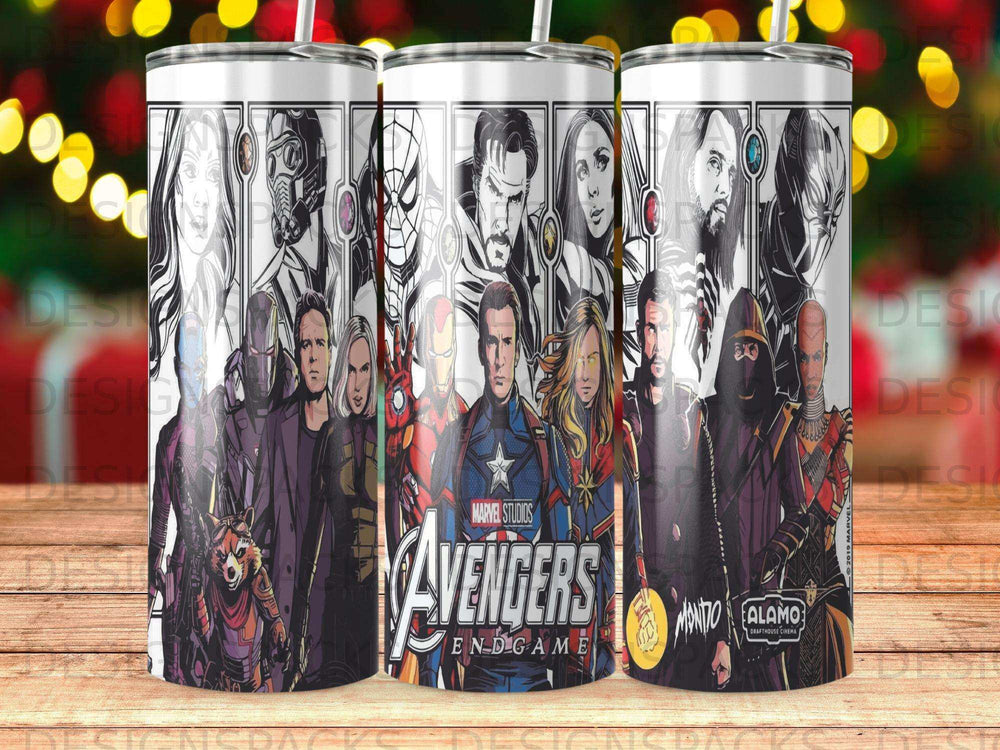 Marvel's Avengers Endgame characters including Iron Man, Captain America, and Black Widow.