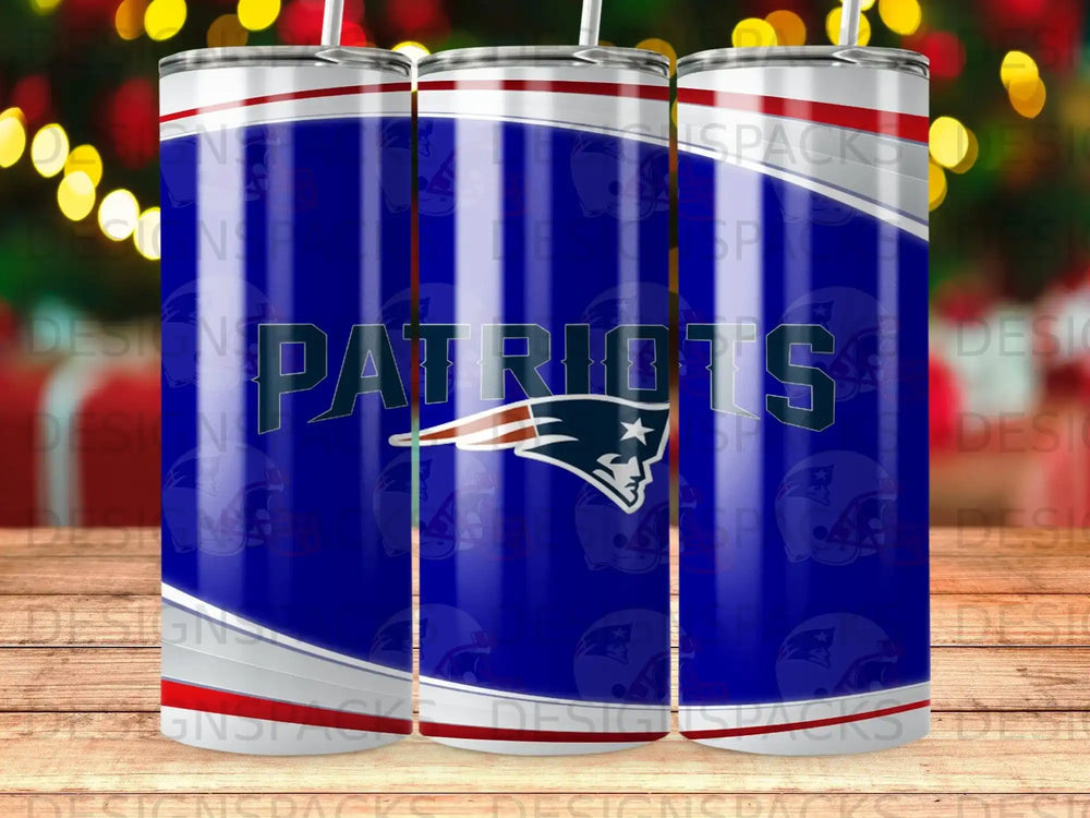New England Patriots Football Team Blue Red White Tumbler product type
