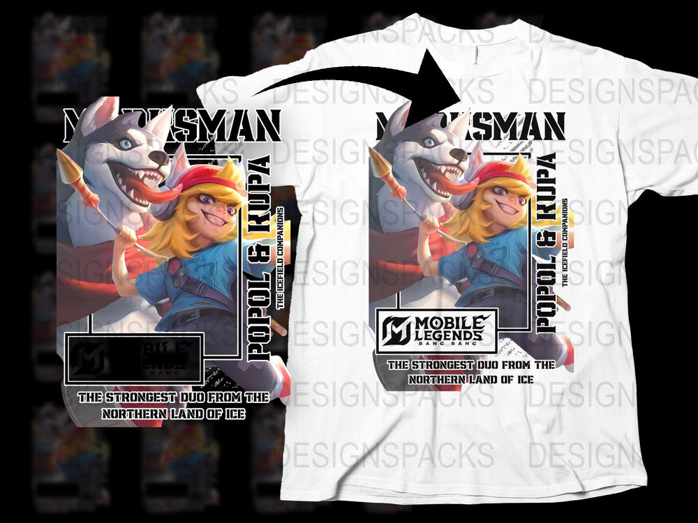 Mobile Legends Inspired T-Shirt, Lesley and Johnson Design, Gaming Apparel, Unisex Graphic Tee