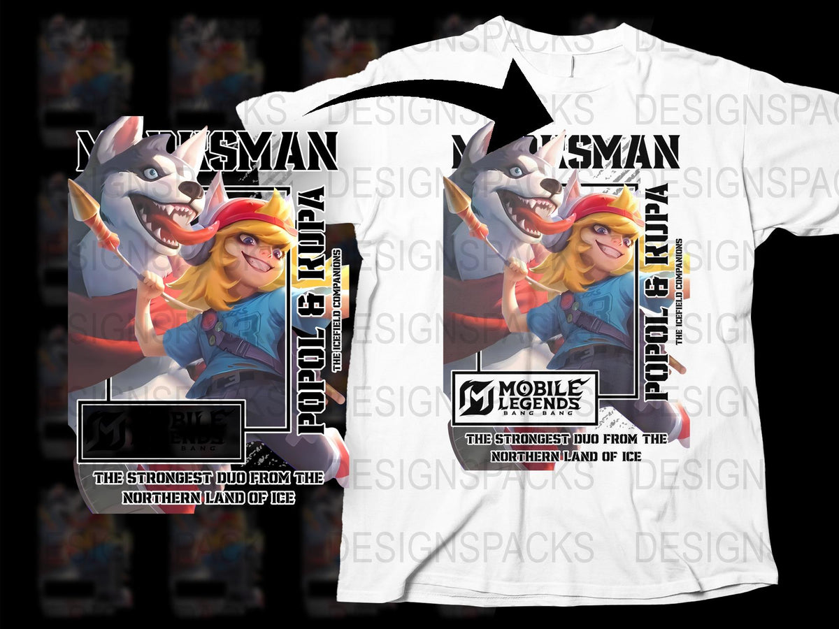Mobile Legends Inspired T-Shirt, Lesley and Johnson Design, Gaming Apparel, Unisex Graphic Tee