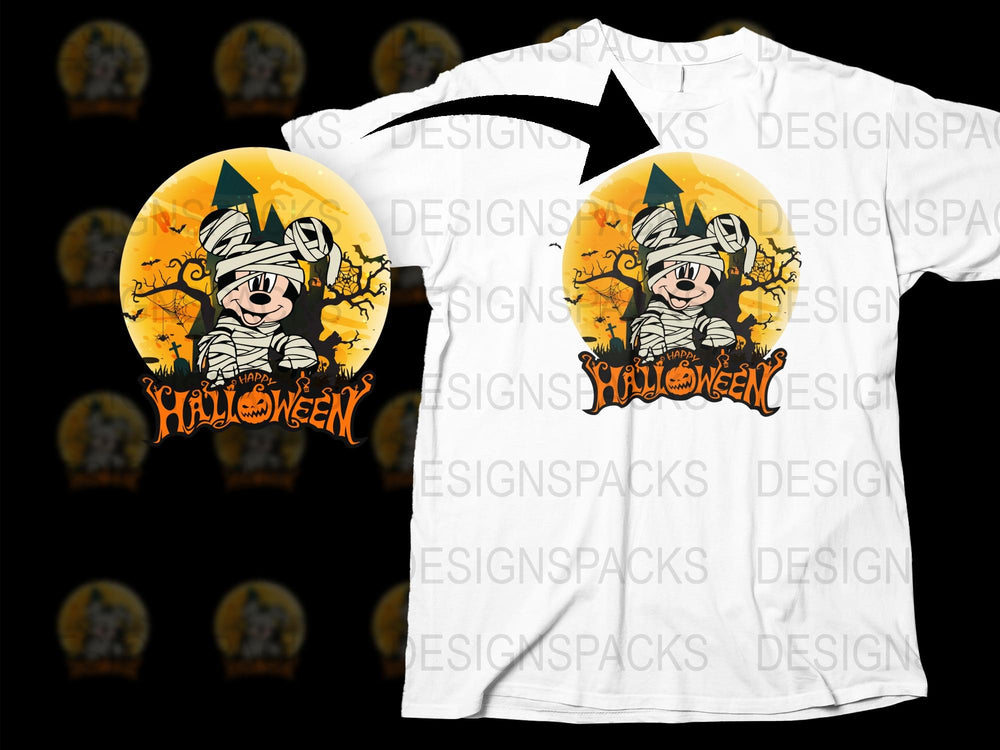 Kids Halloween T-Shirt Cartoon Pig Costume Fun Spooky Fall Graphic Tee