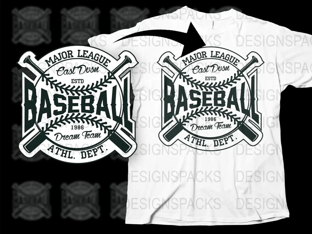 Vintage Baseball T-Shirt, Major League East Division, Athletic Dept Graphic Tee, White Sports Shirt, Casual Men's Apparel, 1986 Design