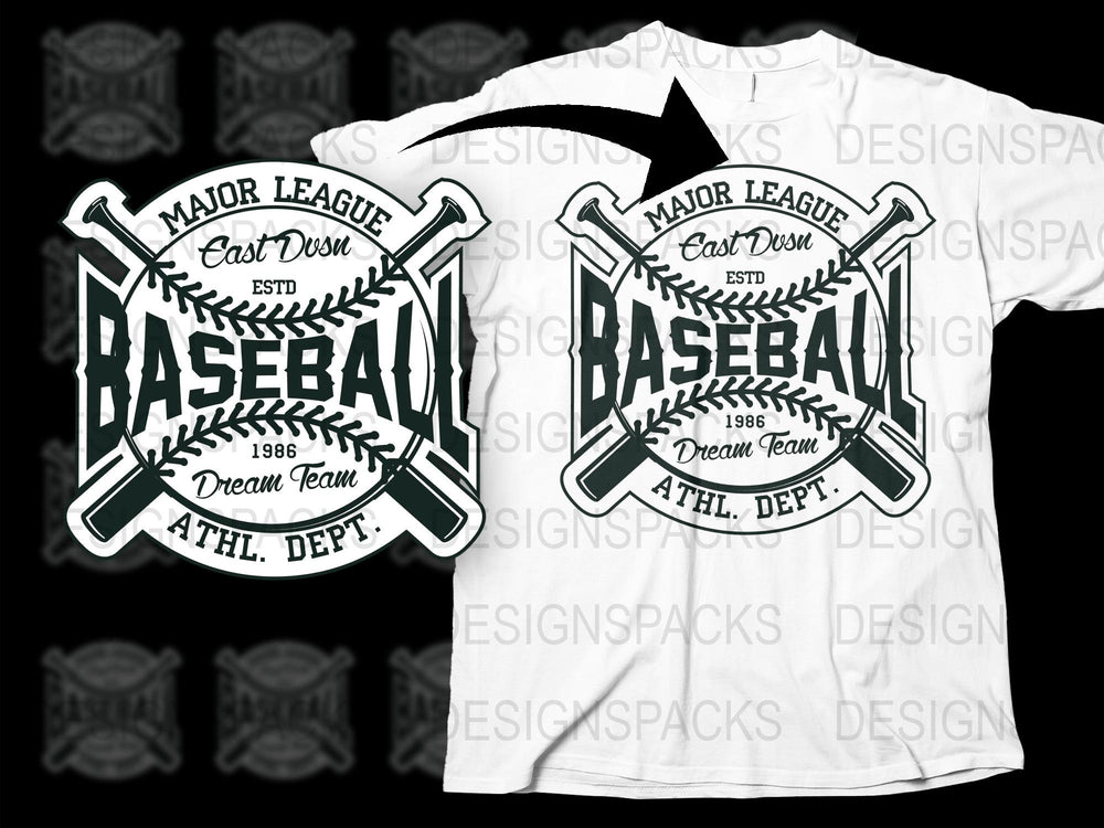 Vintage Baseball T-Shirt, Major League East Division, Athletic Dept Graphic Tee, White Sports Shirt, Casual Men's Apparel, 1986 Design