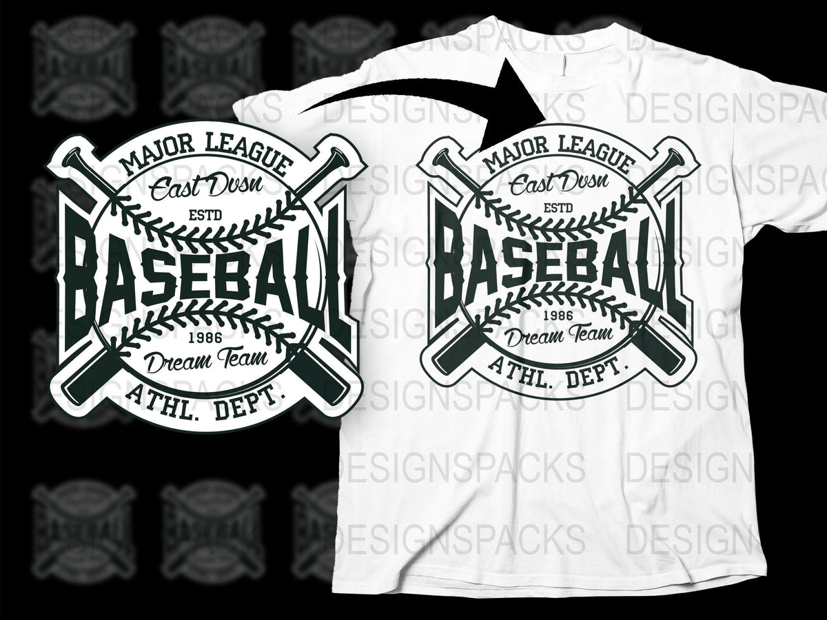 Vintage Baseball T-Shirt, Major League East Division, Athletic Dept Graphic Tee, White Sports Shirt, Casual Men's Apparel, 1986 Design