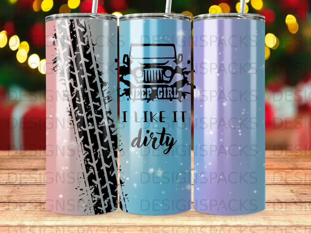 Jeep Girl I Like It Dirty Tire Track Gradient product type