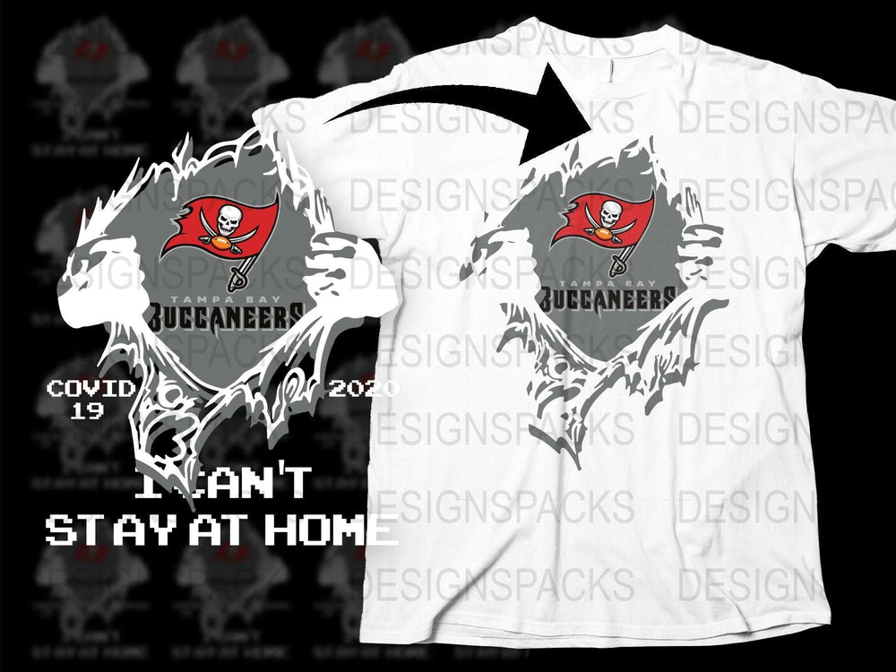 Tampa Bay Buccaneers T-Shirt, NFL Team Graphic Tee, Men's Casual Sports Shirt, Football Fan Apparel