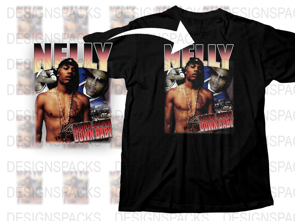 Nelly Country Grammar Album Cover T-Shirt, Vintage Hip Hop Tee, 2000s Rap Music Fashion, Collectible Memorabilia Shirt