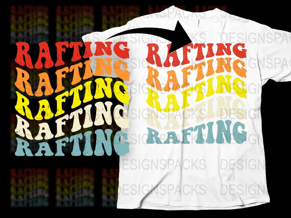 Colorful Rafting Adventure T-Shirt, Outdoor Sports Tee, Unique Water Sport, Graphic Design Shirt