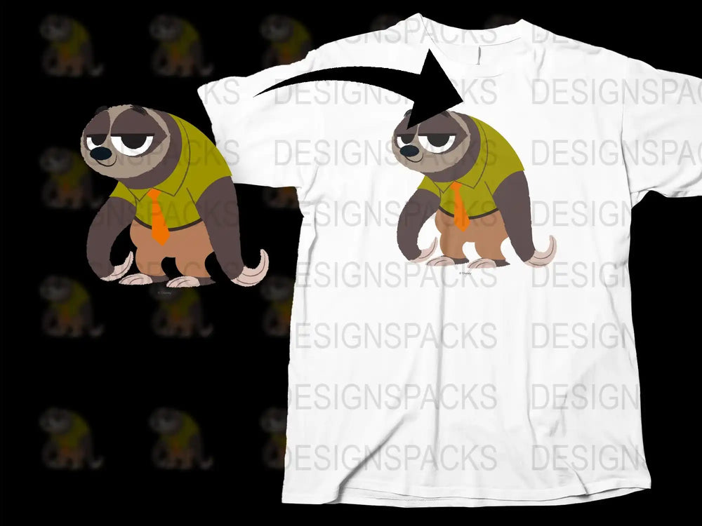 Cool Sloth Graphic T-Shirt, Cartoon Sloth with Sunglasses, Casual Unisex Tee, Funny Animal Shirt, Summer Style Top, Trendy Apparel