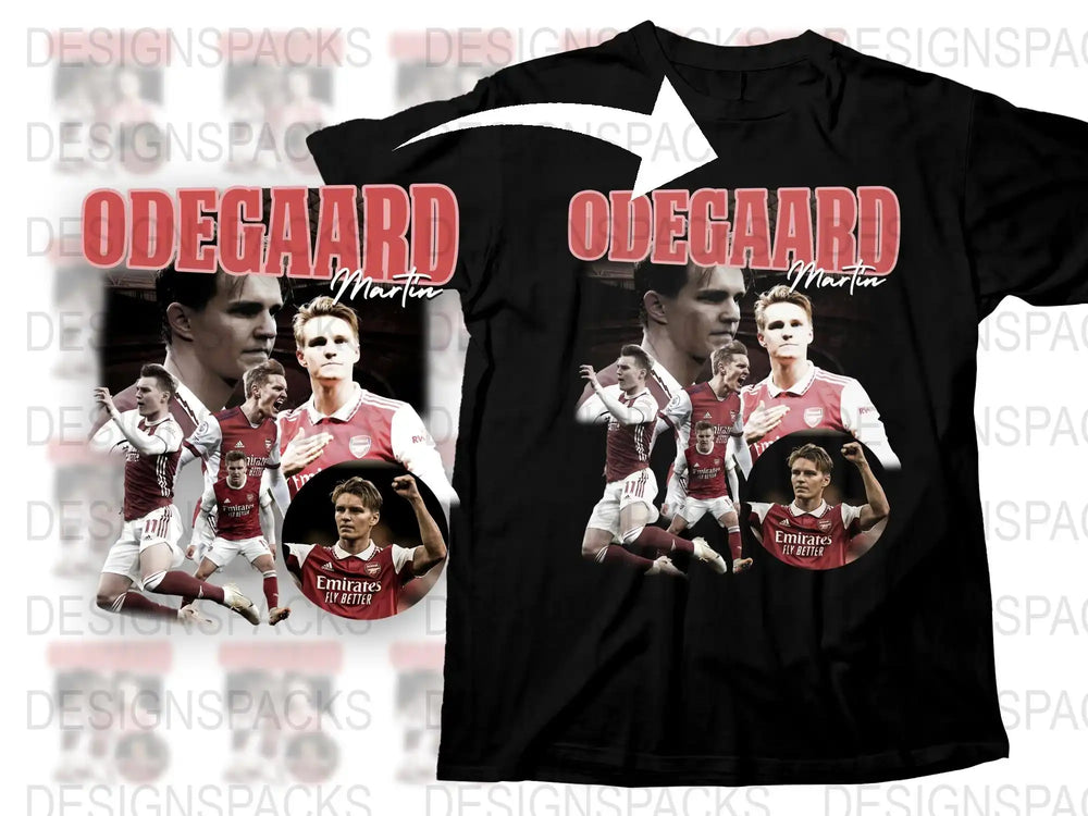 Martin Odegaard Arsenal T-Shirt, Sports Fan Gift, Soccer Player Tee, Football Memorabilia Shirt