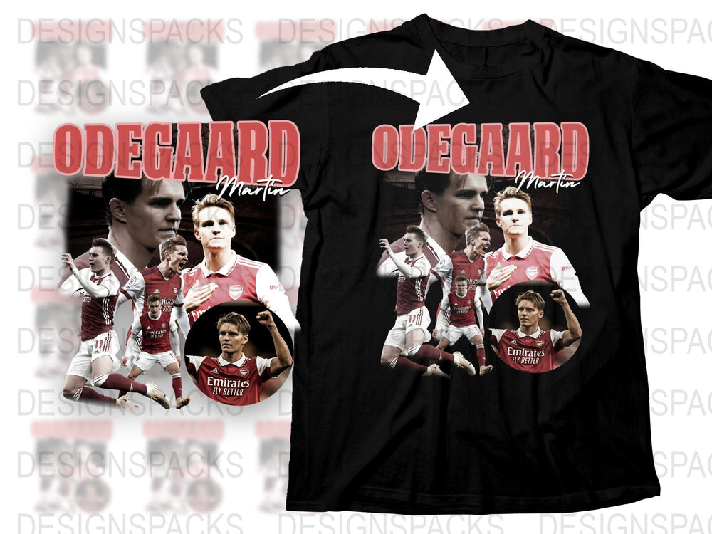 Martin Odegaard Arsenal T-Shirt, Sports Fan Gift, Soccer Player Tee, Football Memorabilia Shirt