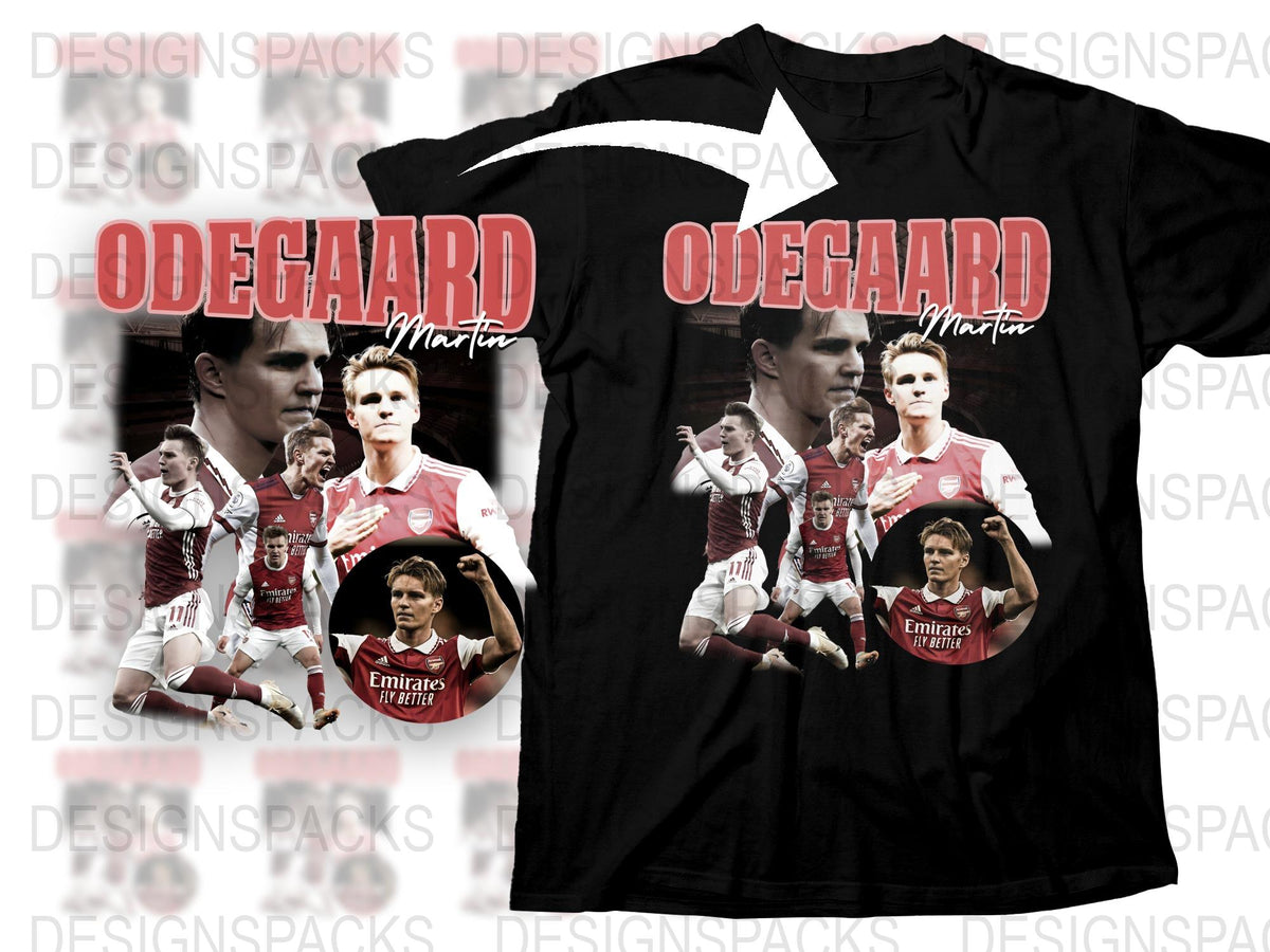 Martin Odegaard Arsenal T-Shirt, Sports Fan Gift, Soccer Player Tee, Football Memorabilia Shirt