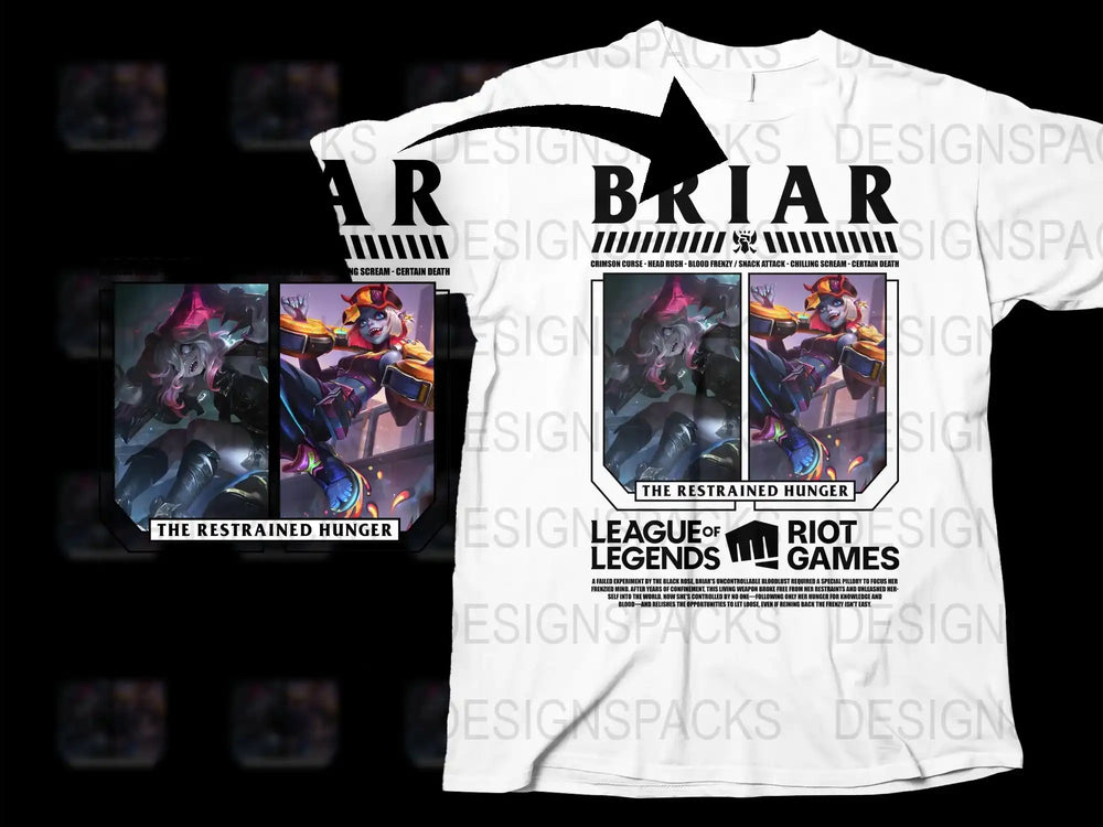 League of Legends T-Shirt, AR-BRIAR Graphic Tee, Gaming Apparel, Riot Games Merchandise, Unisex Fashion