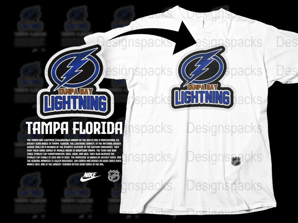 Tampa Bay Lightning T-Shirt White Nike Authentic Sports Apparel NHL Fan Gear
