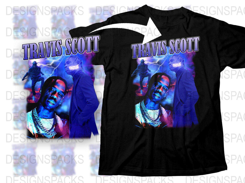 Travis Scott Inspired Graphic T-Shirt, Hip Hop Artist Tee, Music Fan Merch, Vibrant Design, Unisex Fashion