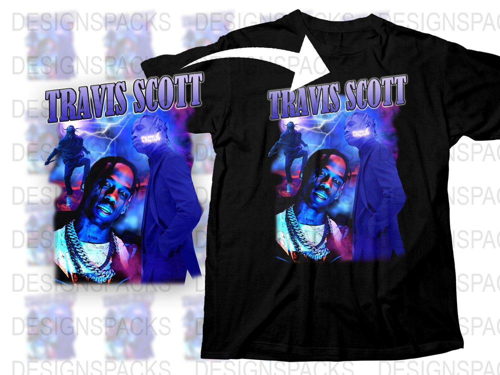 Travis Scott Inspired Graphic T-Shirt, Hip Hop Artist Tee, Music Fan Merch, Vibrant Design, Unisex Fashion