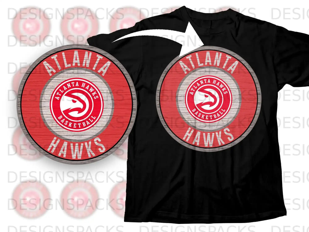 Atlanta Hawks Basketball Team Logo T-Shirt