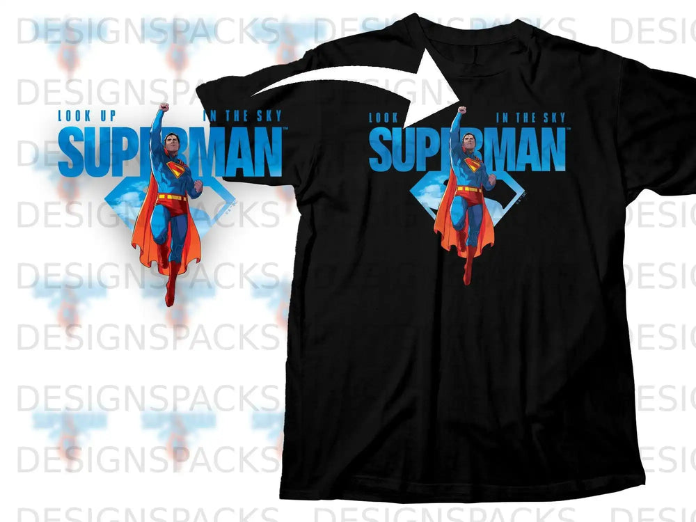 Look Up in the Sky Superman Graphic T-Shirt