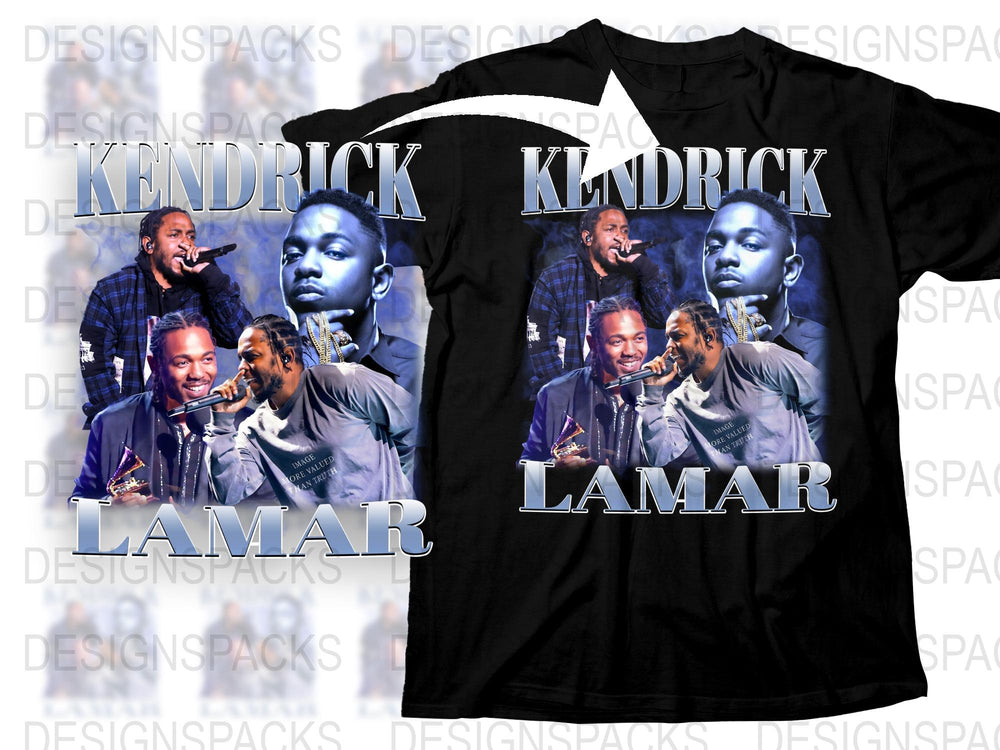 Kendrick Lamar Graphic T-Shirt, Hip Hop Artist Fan Tee, Musician Photo Collage Shirt, Urban Streetwear, Unique Gift Idea