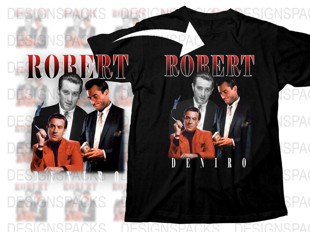 Robert De Niro Graphic T-Shirt, Classic Movie Star Fan Tee, Vintage Style Actor Print Shirt
