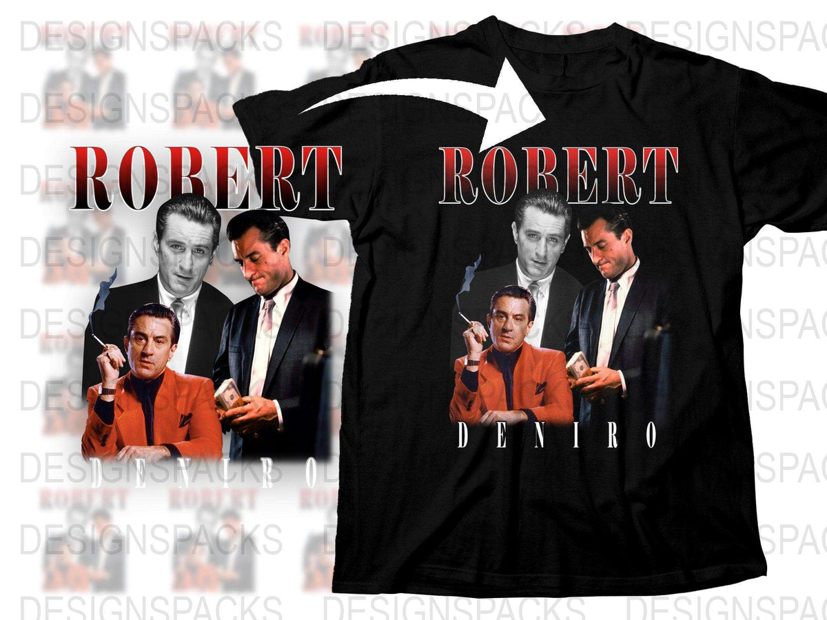 Robert De Niro Graphic T-Shirt, Classic Movie Star Fan Tee, Vintage Style Actor Print Shirt