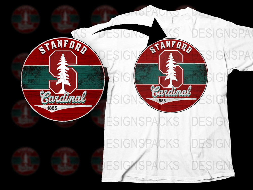 Vintage Stanford Cardinal T-Shirt, Distressed Logo, College Apparel, Retro Design, Unisex Tee