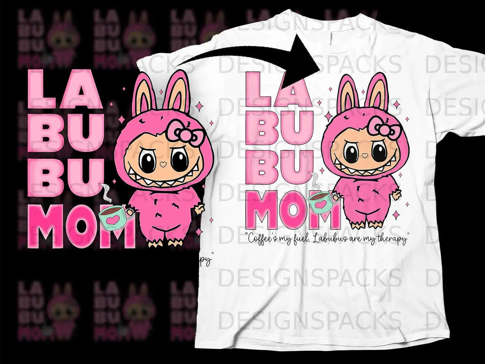 La Bu Bu Mom Coffee Lovers Graphic Shirt