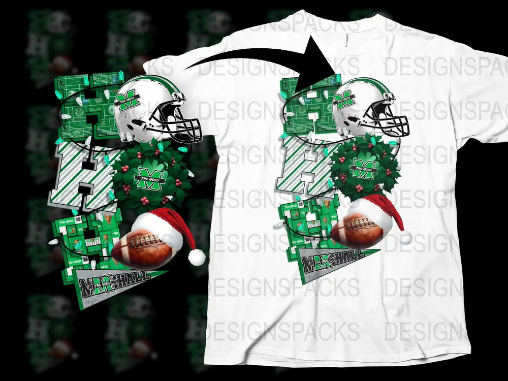 Christmas Football T-Shirt, Holiday Sports Graphic Tee, Festive Seasonal Apparel, Unique Xmas Gift Idea for Sports Fans