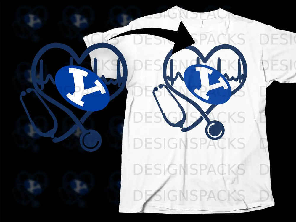 Heartbeat Stethoscope Design Medical Profession Shirt