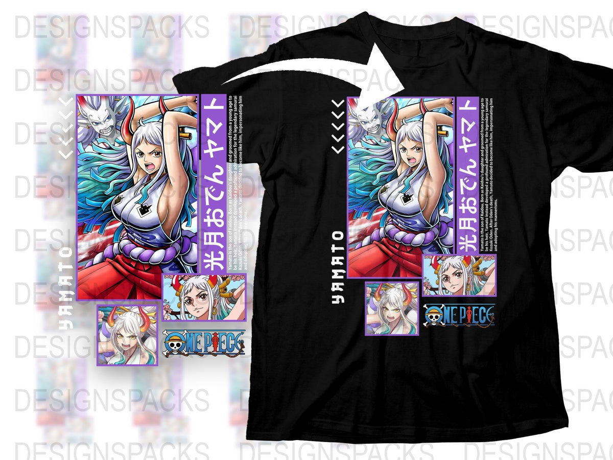 Anime Girl Graphic Tee, Japanese Manga Style T-Shirt, Vibrant Colorful Art Print Top