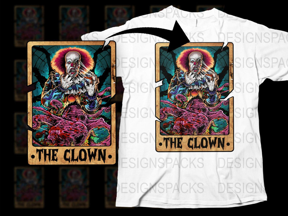 Colorful Clown Graphic T-Shirt, Vintage Circus Style Tee, Bold Artistic Print, Unisex Fashion Clothing