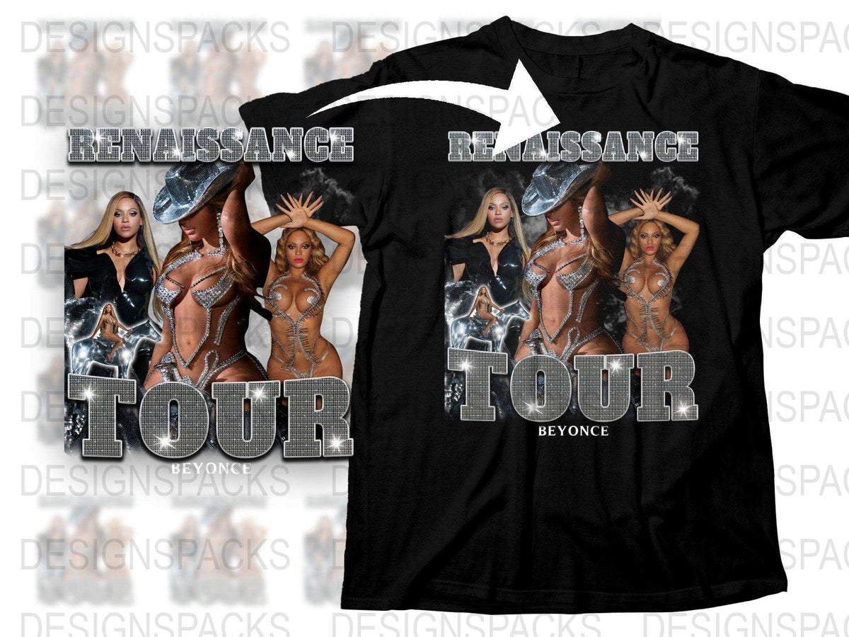 Renaissance Tour Beyonce Graphic T-Shirt, Pop Music Fan Merch, Concert Tee, Stylish Women's Fit, Collectible Shirt
