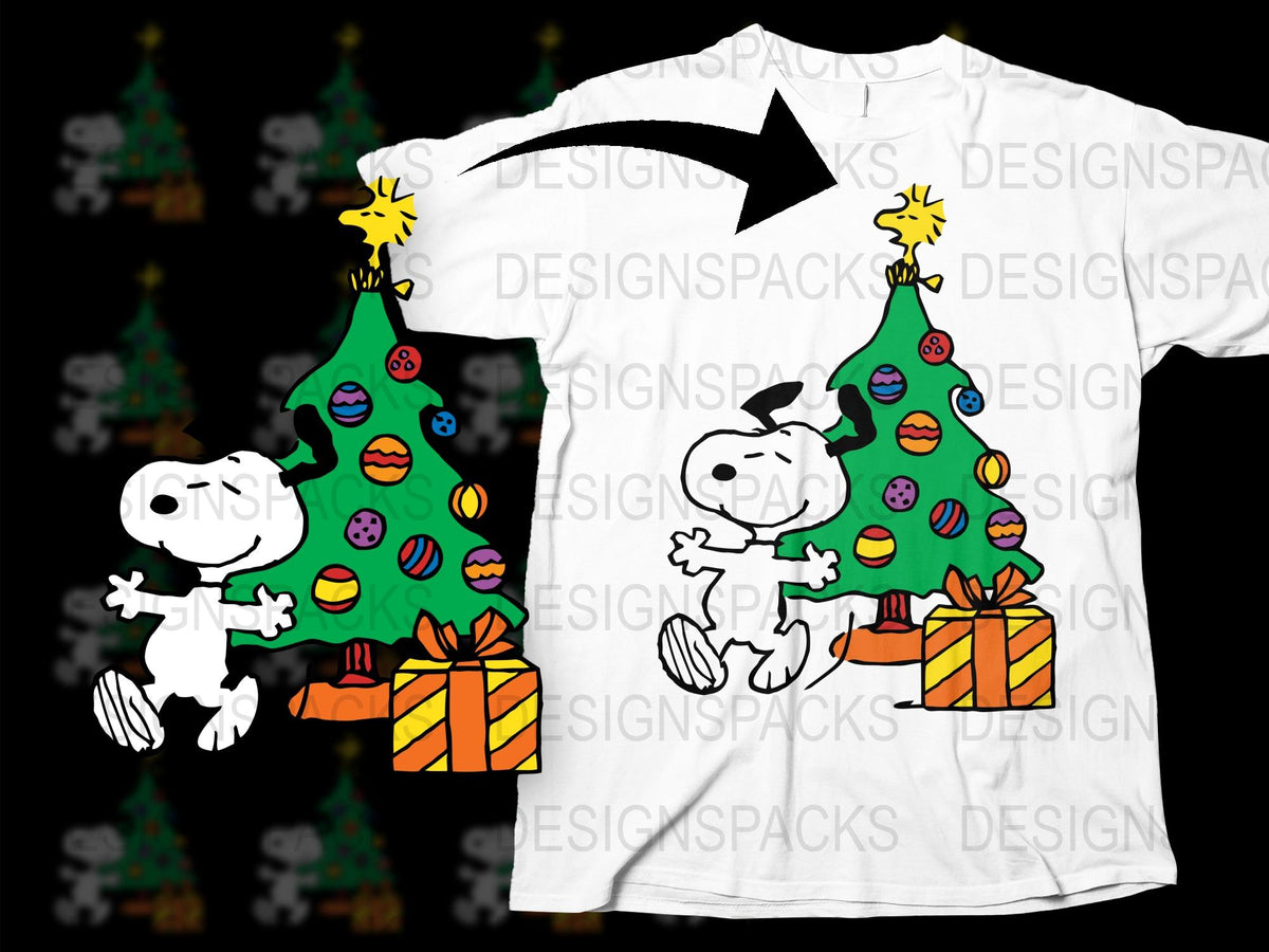 Peanuts Christmas T-Shirt, Snoopy and Woodstock Holiday Tee, Festive Cartoon Graphic Shirt, Unisex Gift Idea