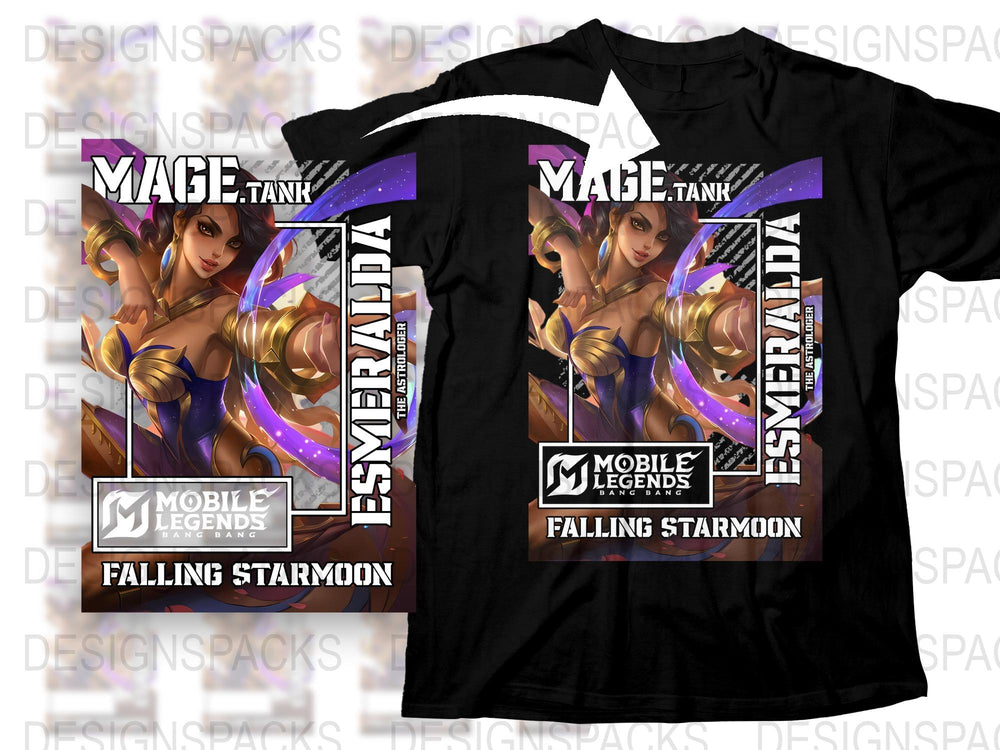 Mobile Legends Falling Starmoon Mage Tank T-Shirt, eSports Gaming Apparel, Unisex Graphic Tee