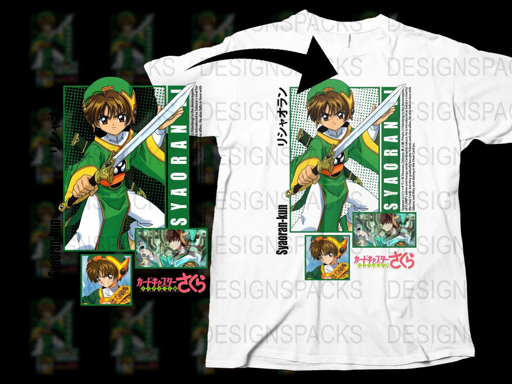 Anime Character T-Shirt, Green Outfit, Sword Design, Manga Fan Apparel, Unisex Tee