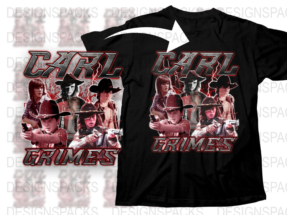 Carl Grimes T-Shirt, Multiple Poses, Walking Dead Inspired, Fan Merch, Graphic Tee, Unisex Clothing, Gift for Fans