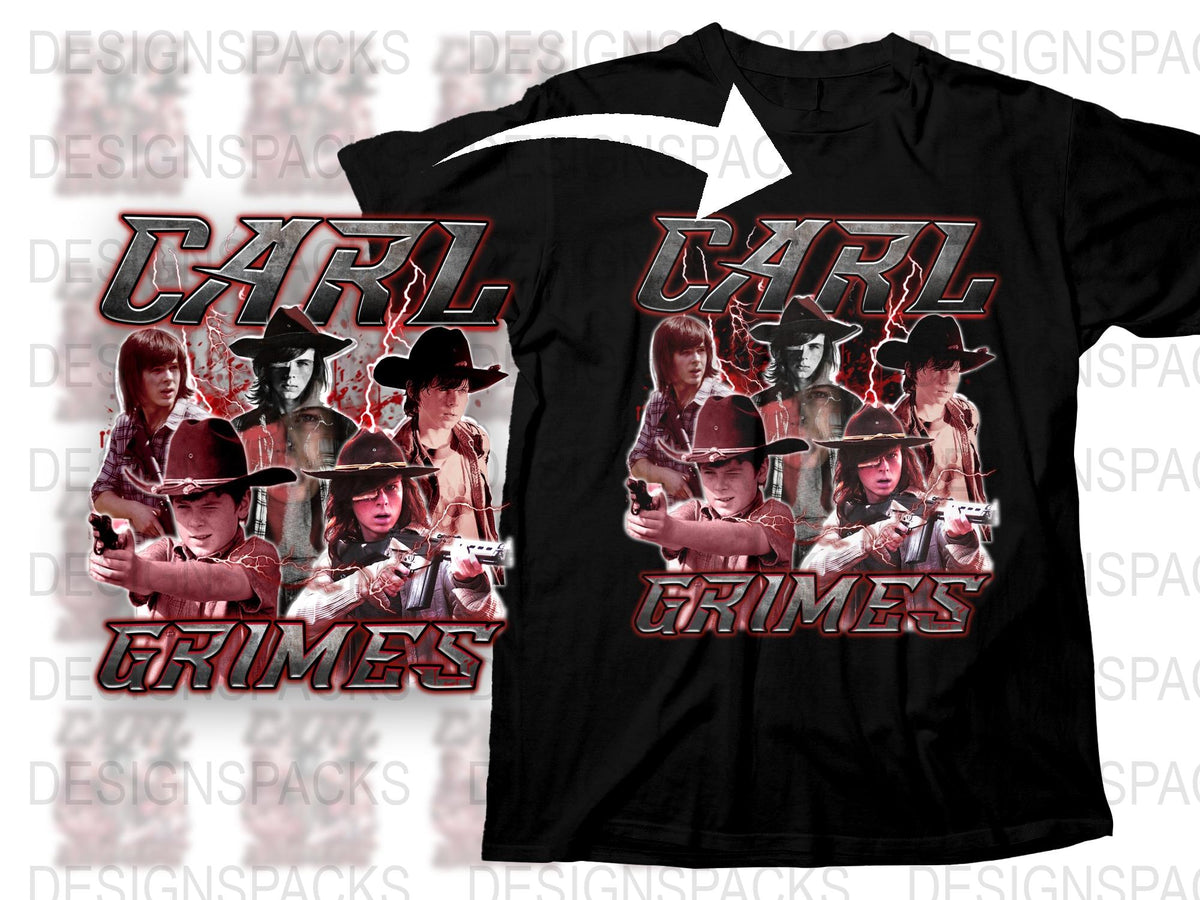 Carl Grimes T-Shirt, Multiple Poses, Walking Dead Inspired, Fan Merch, Graphic Tee, Unisex Clothing, Gift for Fans