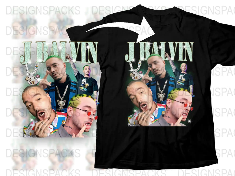 J Balvin Inspired Graphic T-Shirt, Vibrant Colorful Pop Art Tee, Music Fan Merch, Unique Artist Shirt