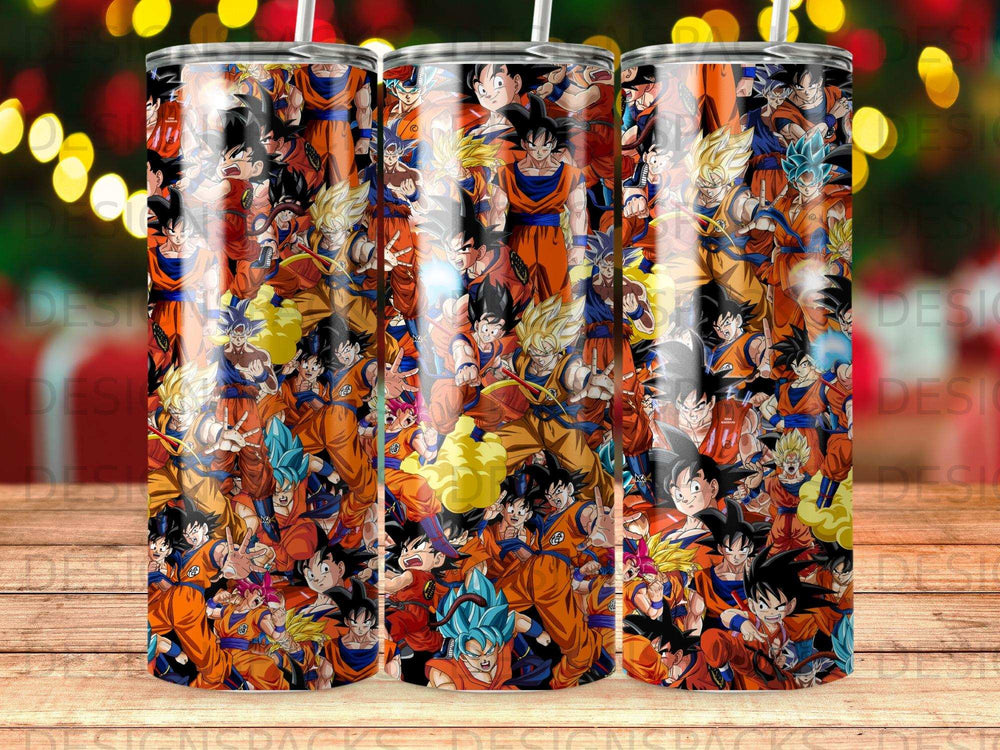 Collage of Goku from Dragon Ball Z in various poses.