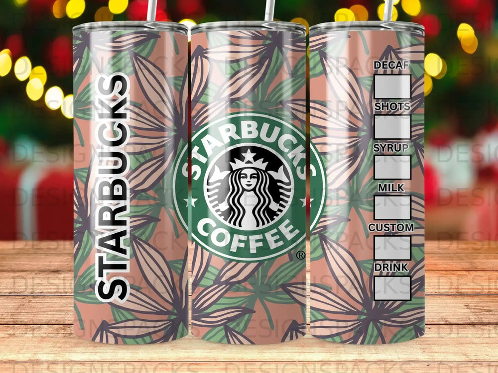 Starbucks Coffee Leaves Design Custom Drink product type