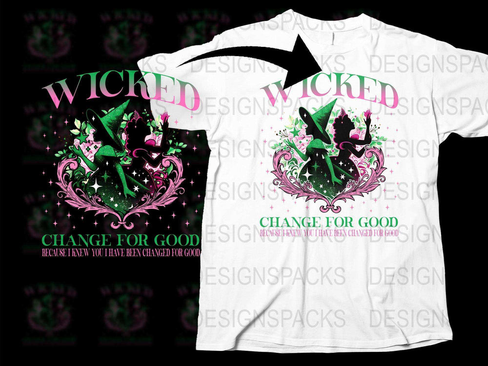 Wicked Musical Inspired T-Shirt, Broadway Fan Apparel, Change for Good Design, Unisex Graphic Tee