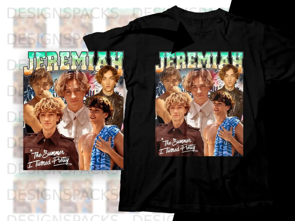 Jeremiah t-shirt with photo of young men and "The Summer I Turned Pretty" text.