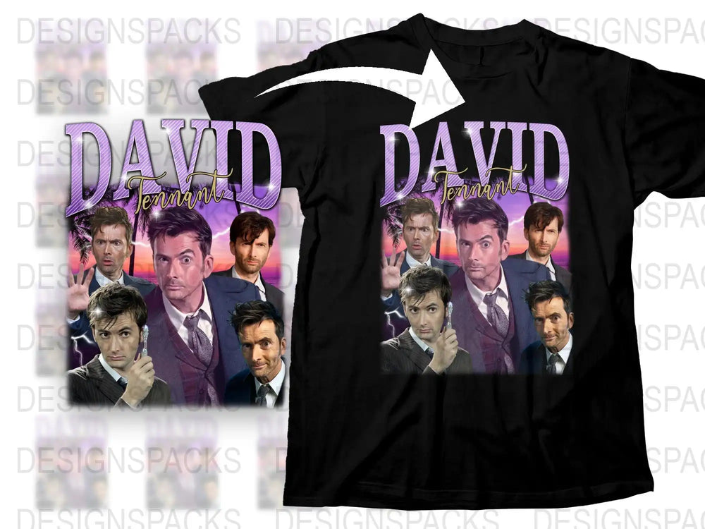 David Tennant Fan T-Shirt, Doctor Who Inspired Graphic Tee, Unisex TV Show Apparel, Gift for Sci-Fi Lovers